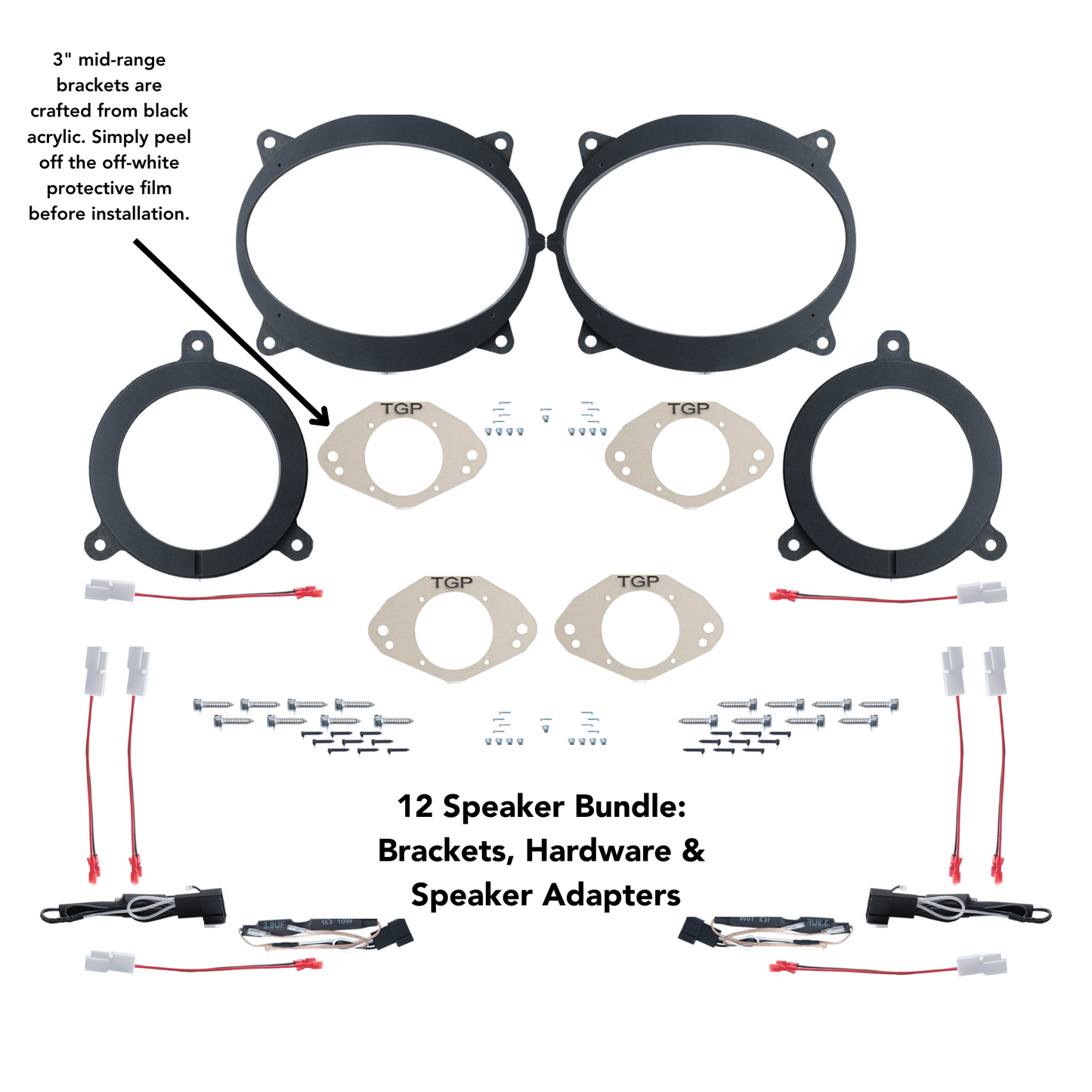 Alpine 8 or 12 Speaker Plug & Play Bundle (6x9 Front Door Speaker) | '25+ 4Runner