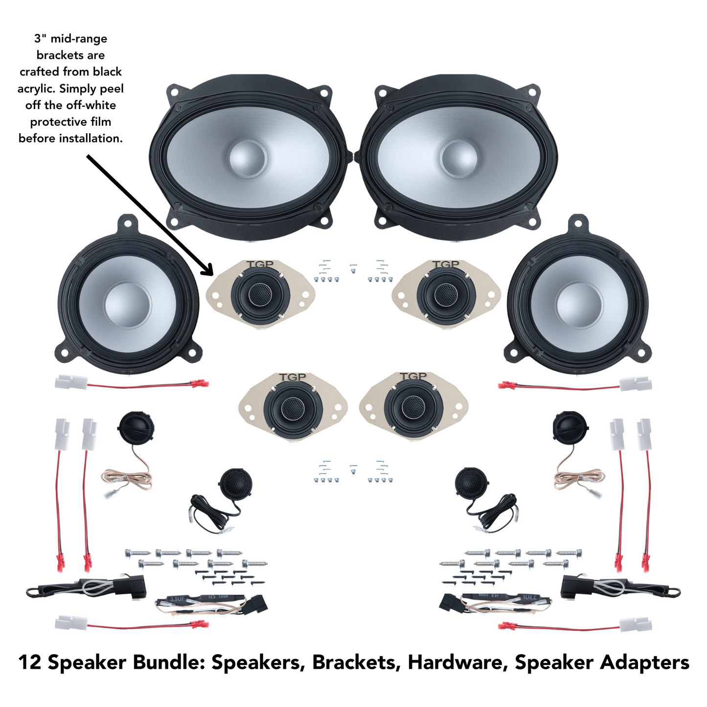 Alpine 8 or 12 Speaker Plug & Play Bundle (6x9 Front Door Speaker) | '25+ 4Runner