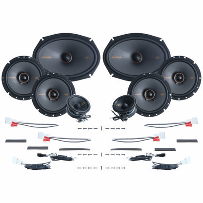 Kicker Plug & Play 8 Speaker Bundle (6.75" Rear Door Speakers) | '10 - '24 4Runner