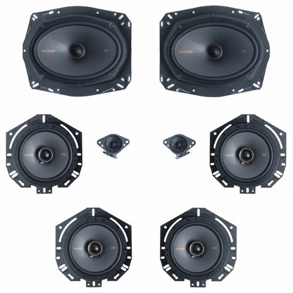 Kicker Plug & Play 8 Speaker Bundle (6.75" Rear Door Speakers) | '10 - '24 4Runner
