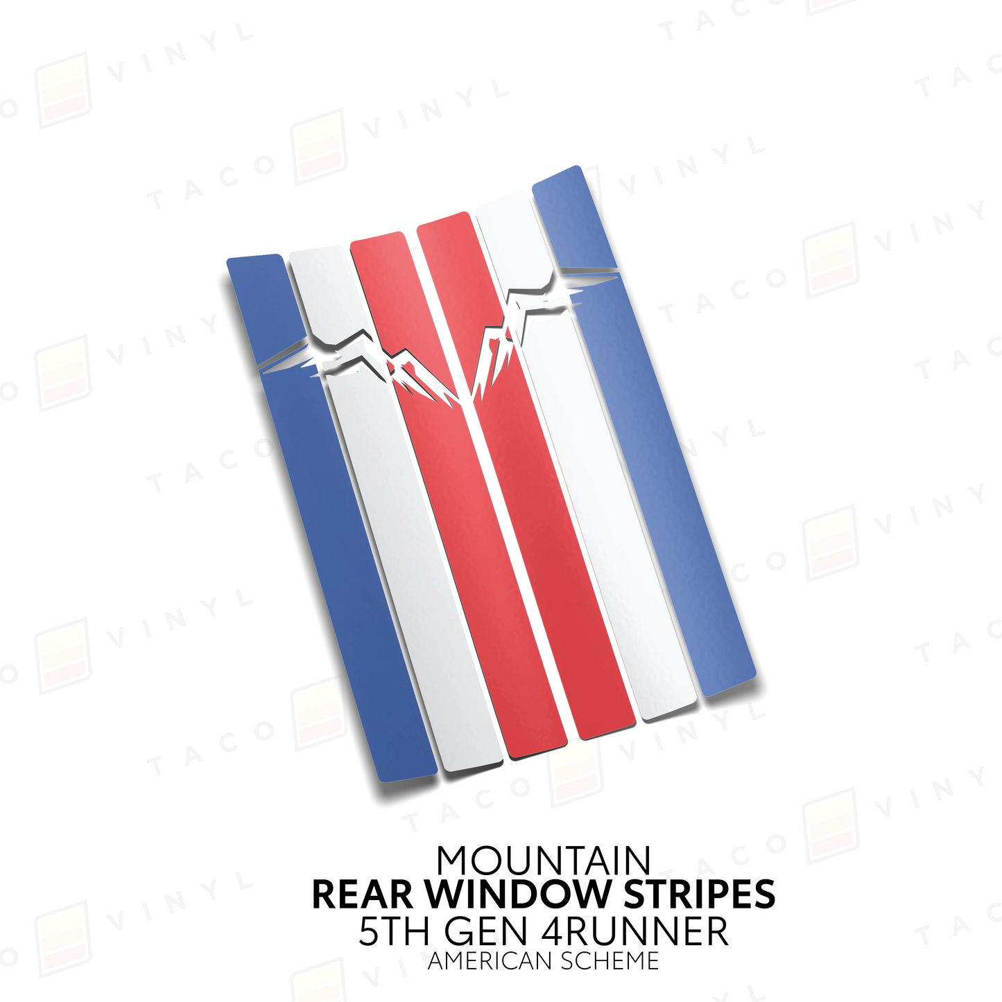 Taco Vinyl 4Runner Rear Window Stripes