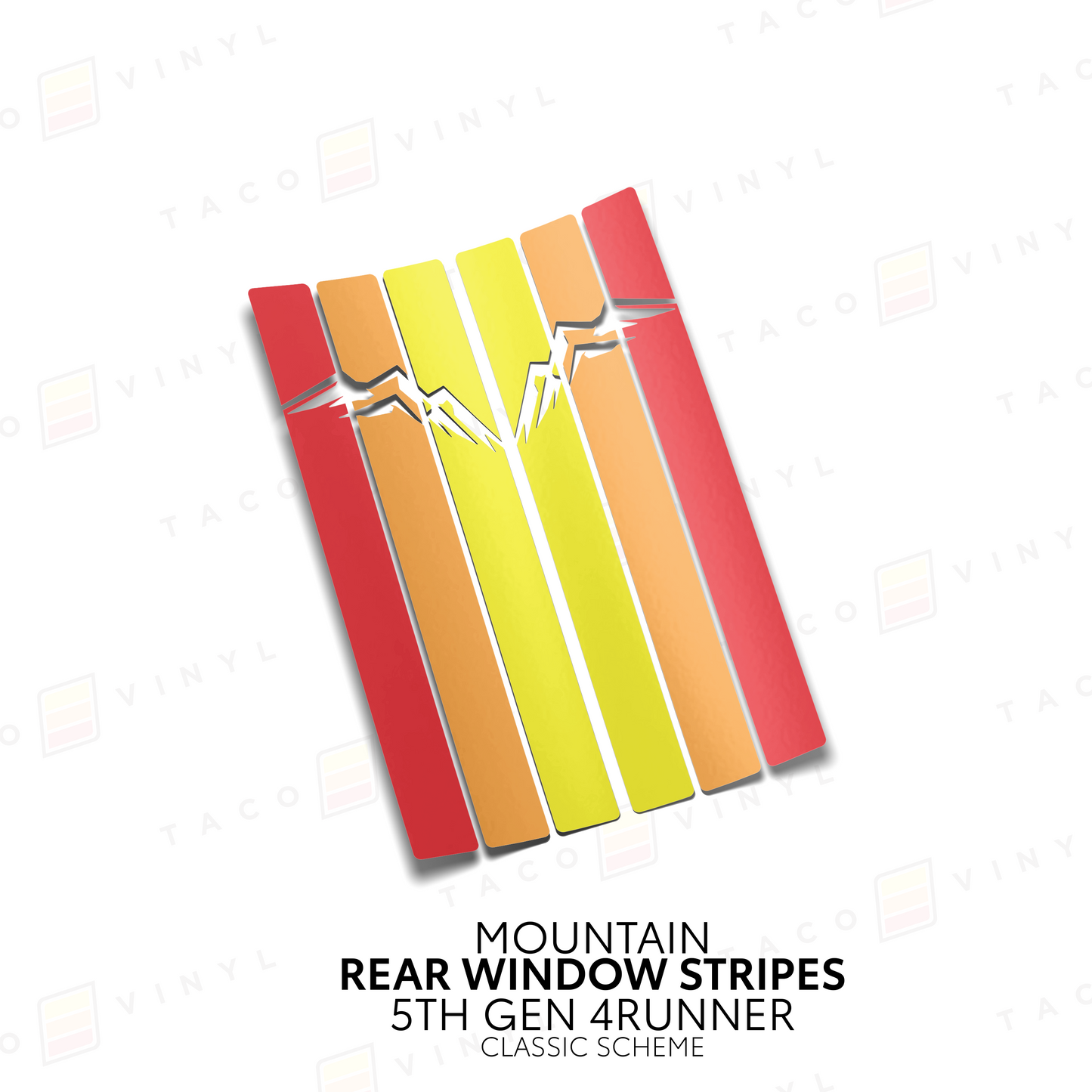Taco Vinyl 4Runner Rear Window Stripes