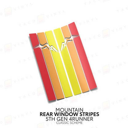 Taco Vinyl 4Runner Rear Window Stripes