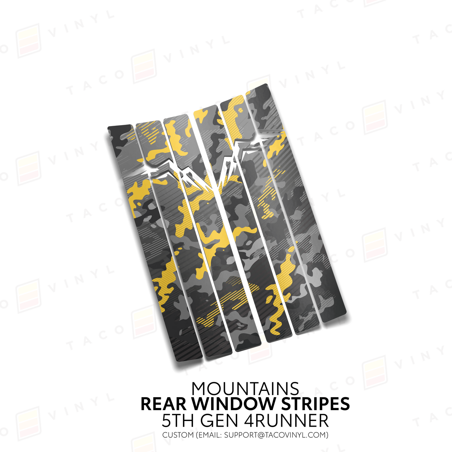 Taco Vinyl 4Runner Rear Window Stripes