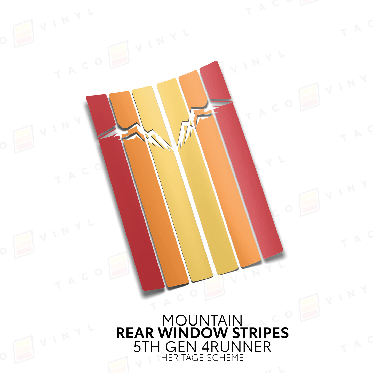 Taco Vinyl 4Runner Rear Window Stripes