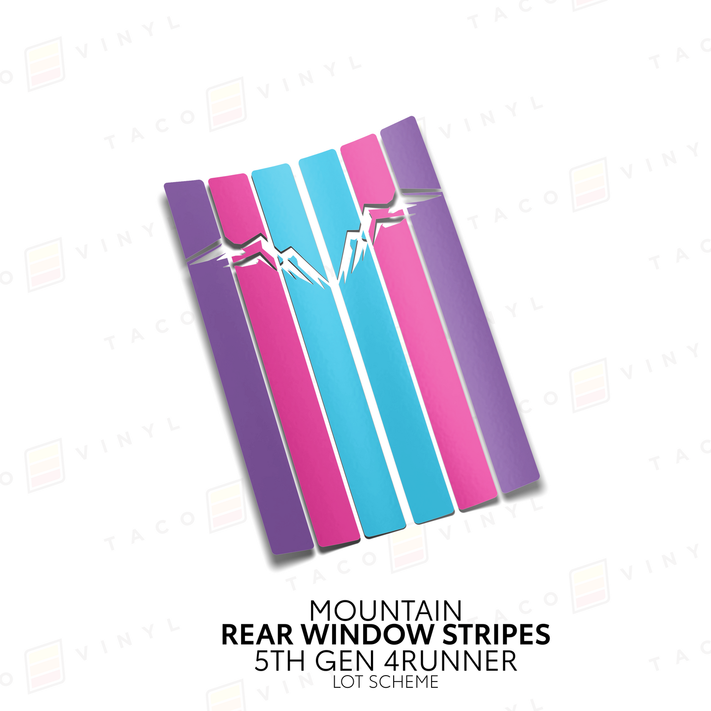 Taco Vinyl 4Runner Rear Window Stripes