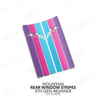Taco Vinyl 4Runner Rear Window Stripes