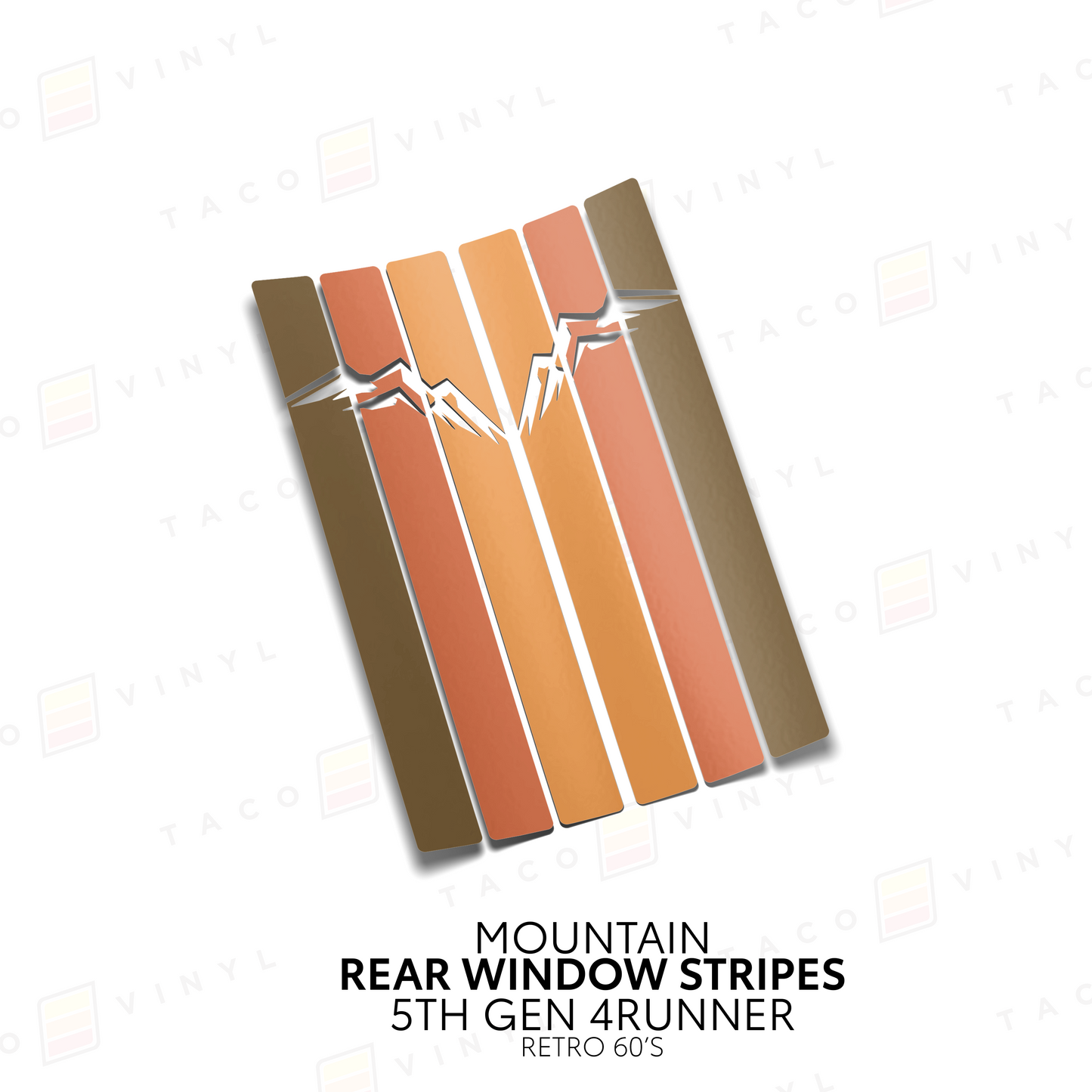 Taco Vinyl 4Runner Rear Window Stripes