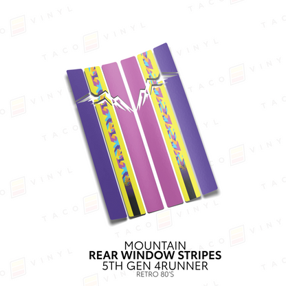 Taco Vinyl 4Runner Rear Window Stripes