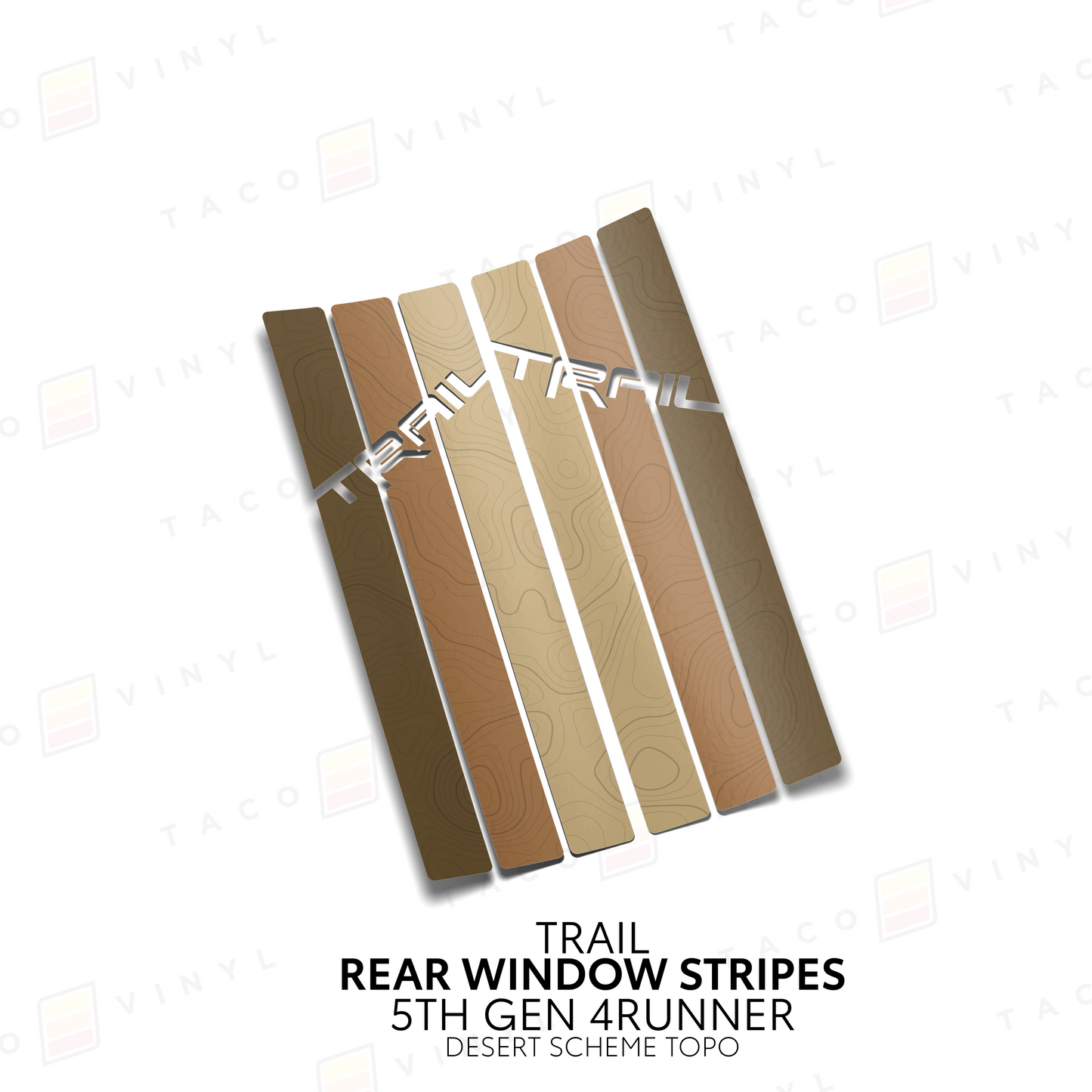Taco Vinyl 4Runner Rear Window Stripes