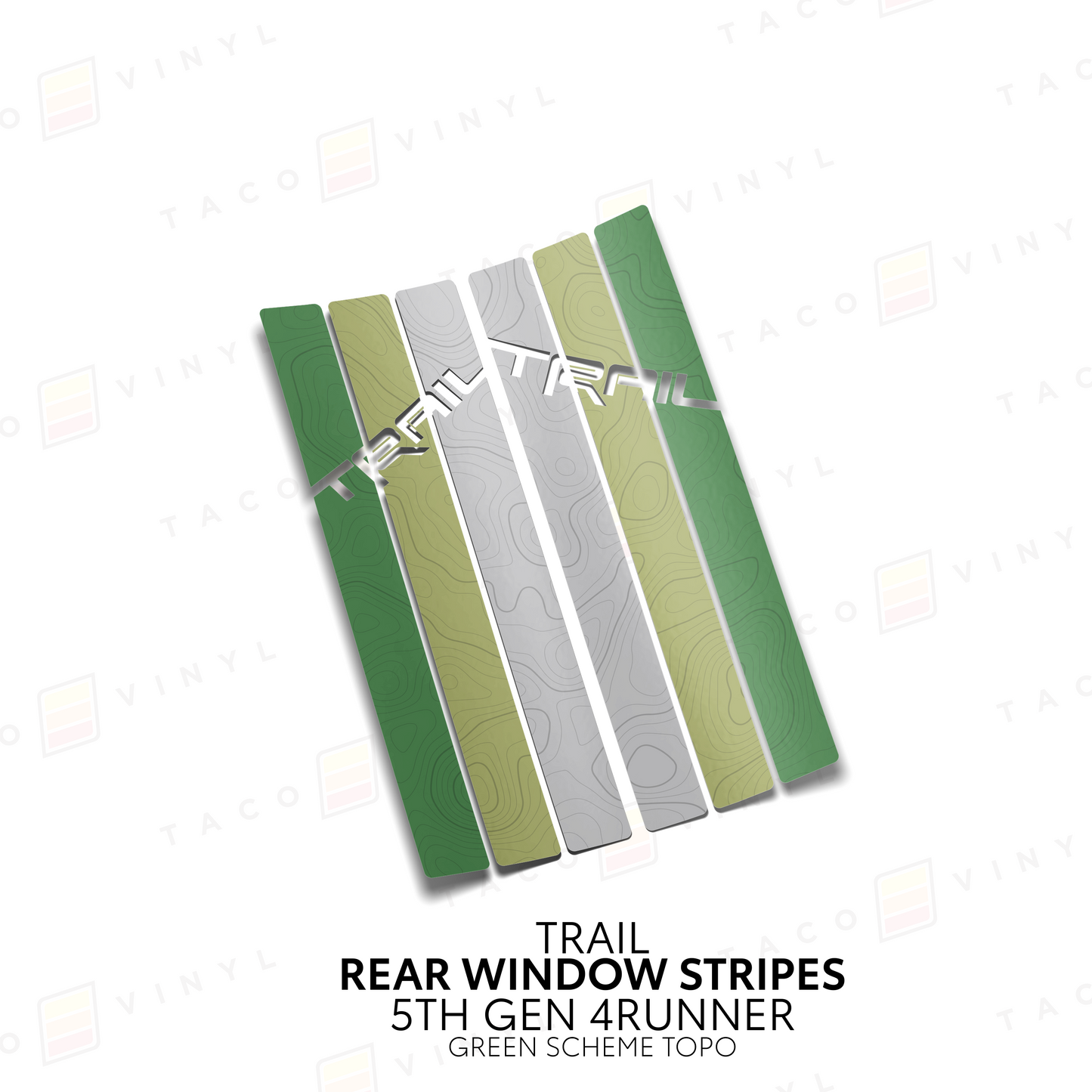 Taco Vinyl 4Runner Rear Window Stripes