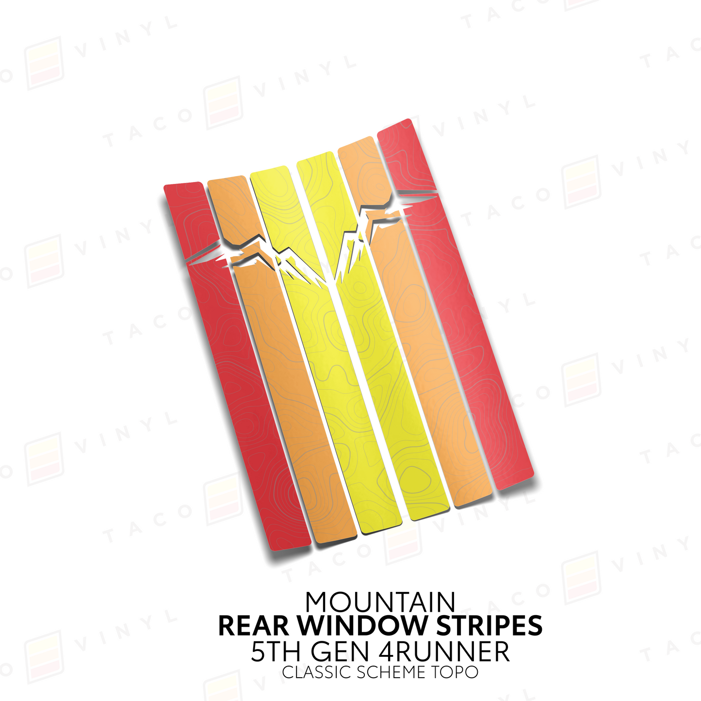 Taco Vinyl 4Runner Rear Window Stripes