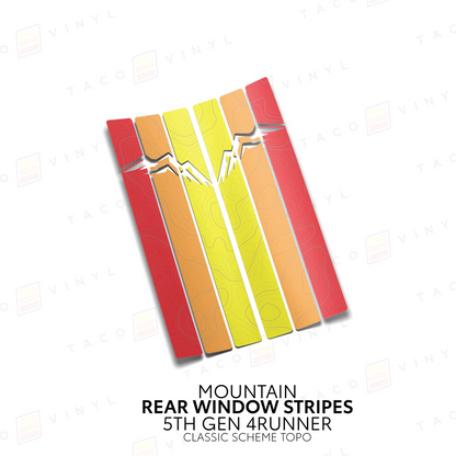 Taco Vinyl 4Runner Rear Window Stripes