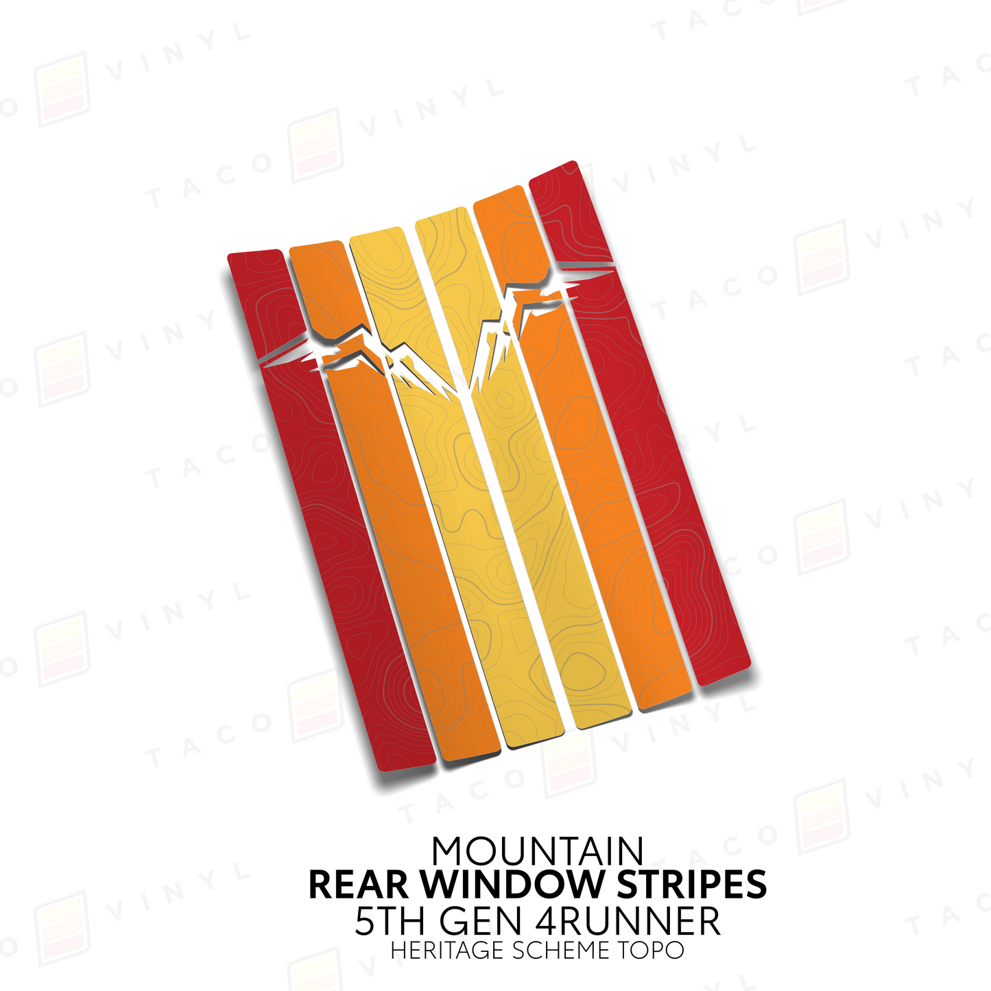 Taco Vinyl 4Runner Rear Window Stripes