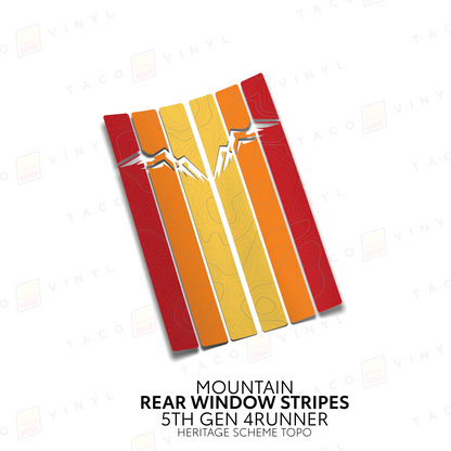 Taco Vinyl 4Runner Rear Window Stripes