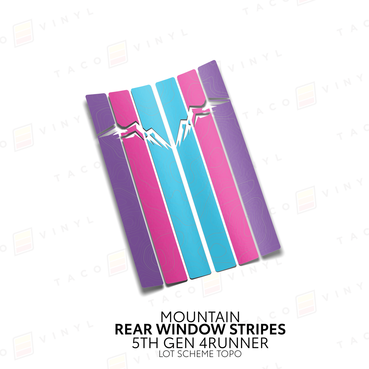 Taco Vinyl 4Runner Rear Window Stripes