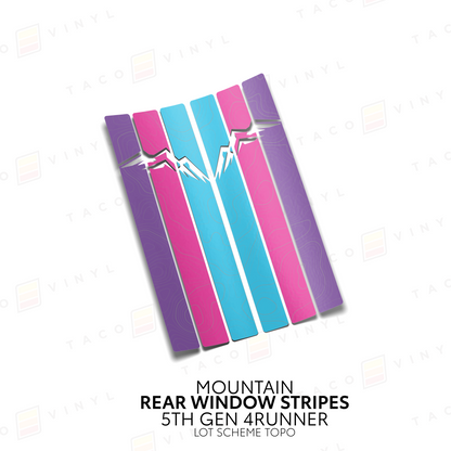 Taco Vinyl 4Runner Rear Window Stripes