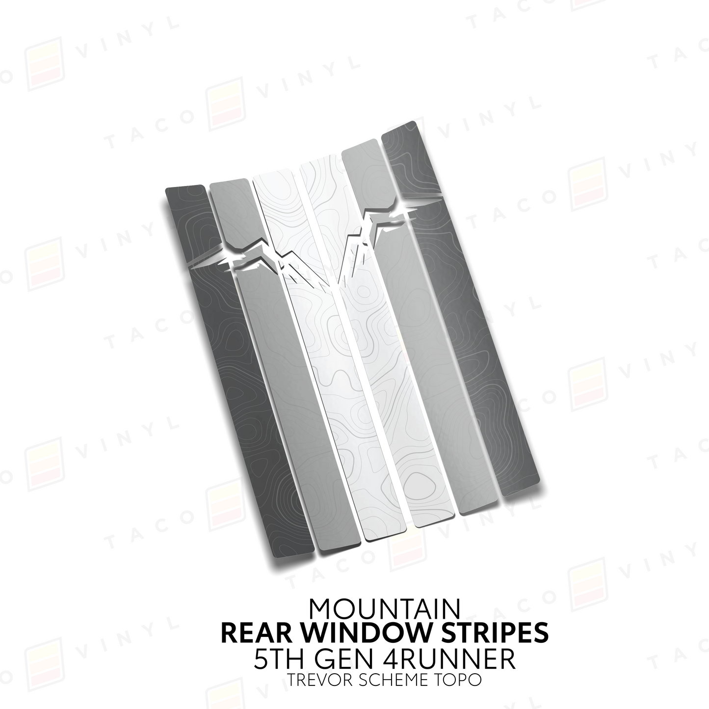 Taco Vinyl 4Runner Rear Window Stripes