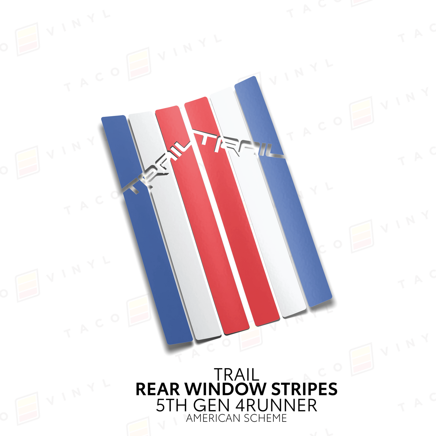 Taco Vinyl 4Runner Rear Window Stripes