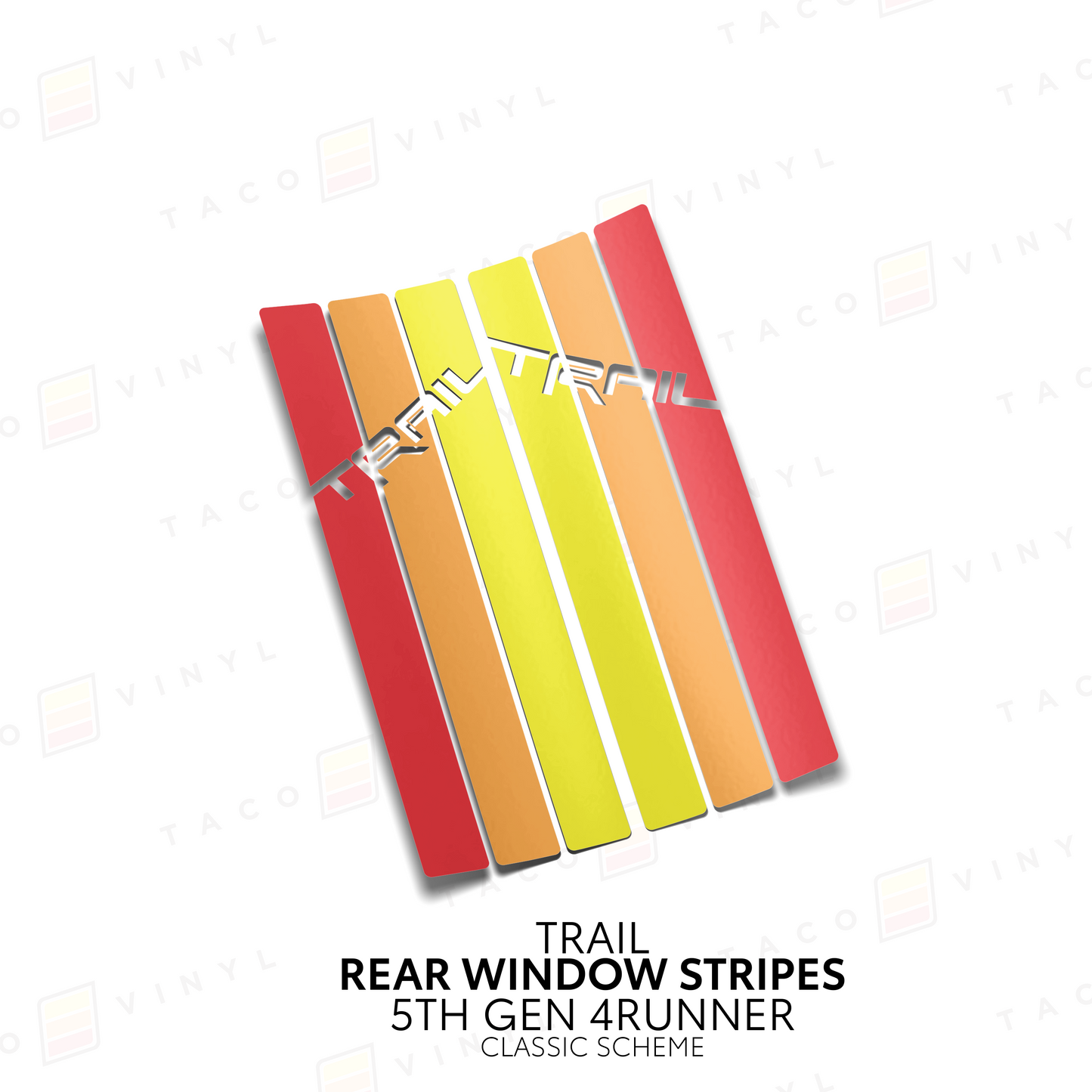 Taco Vinyl 4Runner Rear Window Stripes