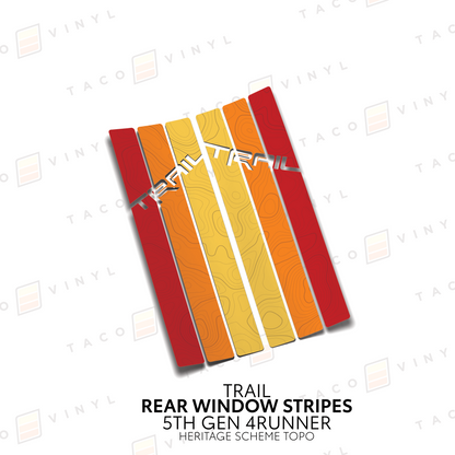 Taco Vinyl 4Runner Rear Window Stripes