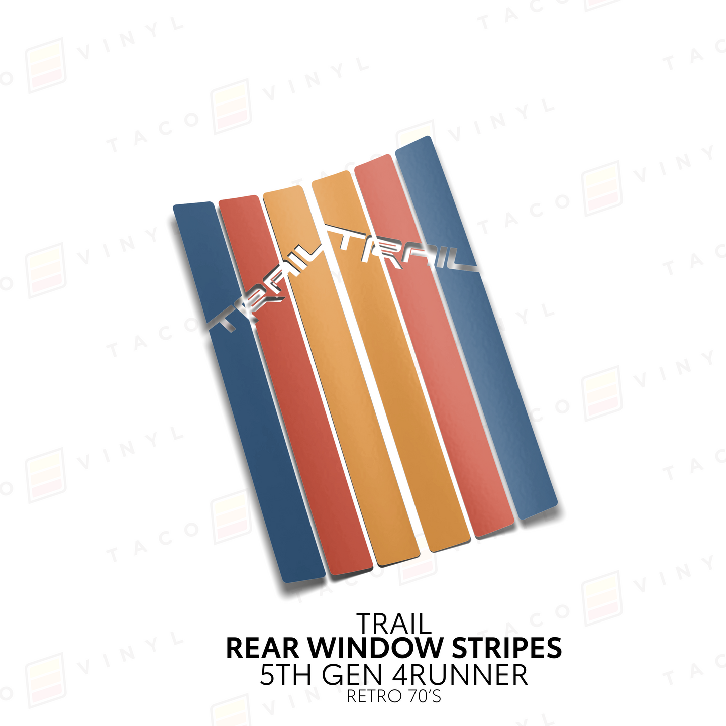 Taco Vinyl 4Runner Rear Window Stripes