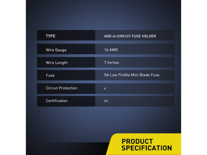 Cali Raised 12V Add A Fuse Kit W/5Amp Lo Profile Mini Blade Fuse