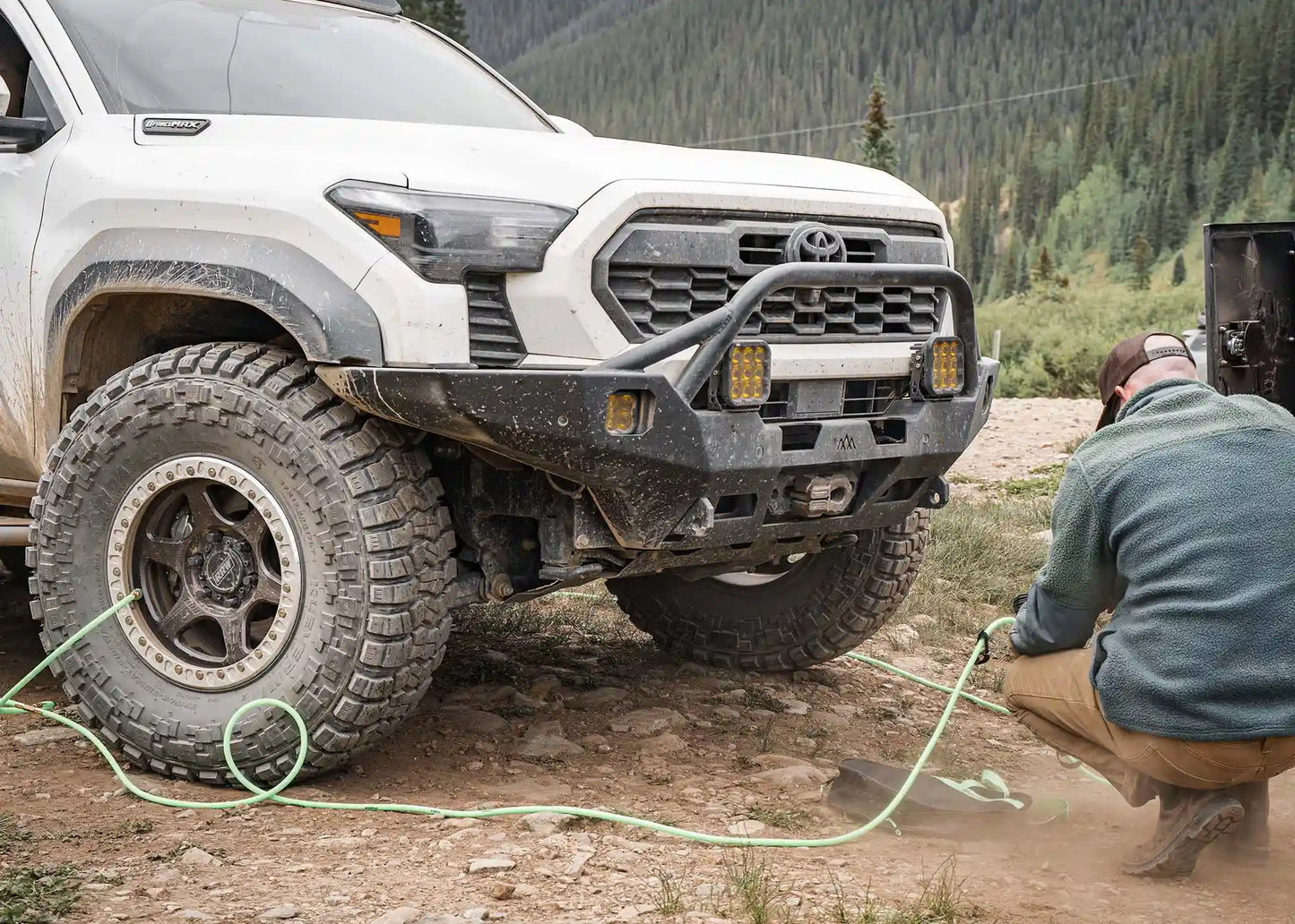 Backwoods  Hi-Lite Overland Front Bumper [PreRunner Bull Bar] | 2024+ Tacoma