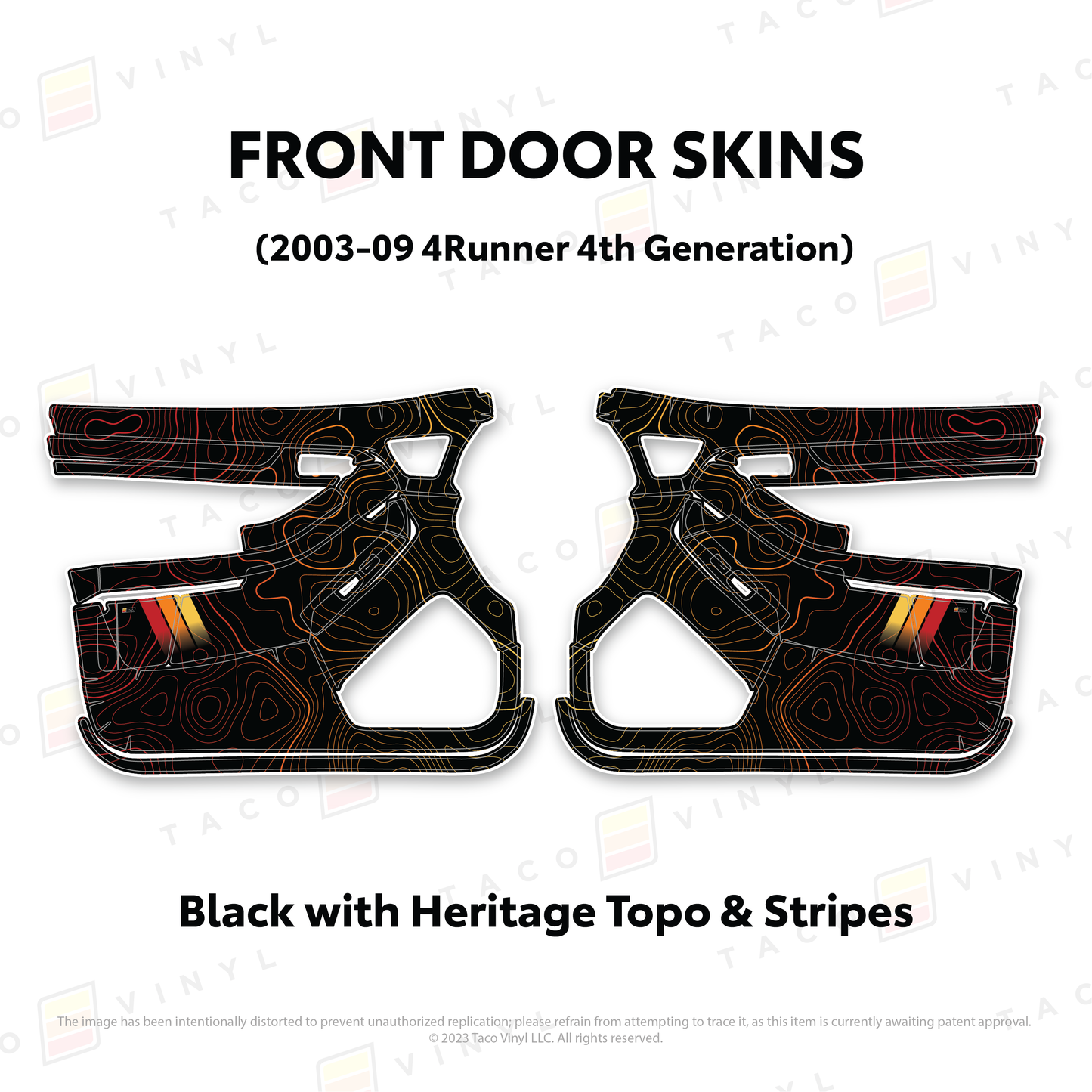 Taco Vinyl 4Runner Door Skins | '03 - '09 4Runner