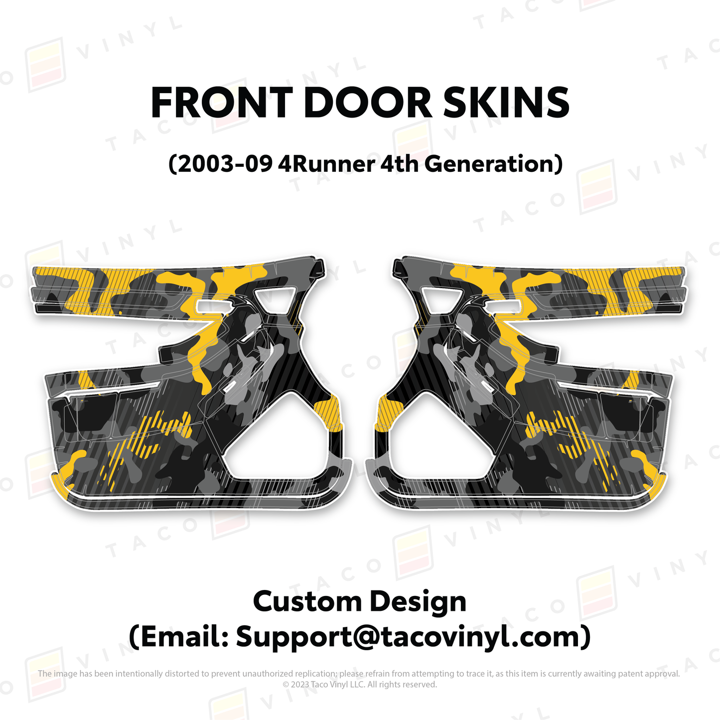 Taco Vinyl 4Runner Door Skins | '03 - '09 4Runner
