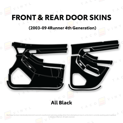 Taco Vinyl 4Runner Door Skins | '03 - '09 4Runner