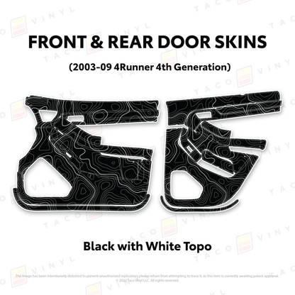 Taco Vinyl 4Runner Door Skins | '03 - '09 4Runner