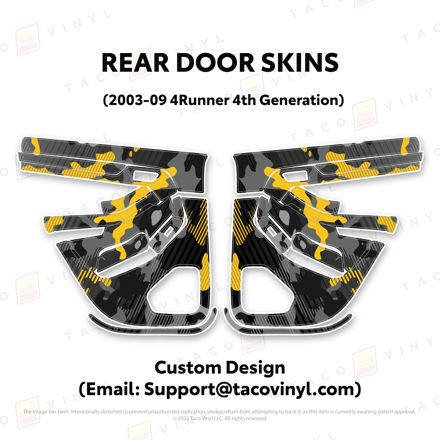 Taco Vinyl 4Runner Door Skins | '03 - '09 4Runner