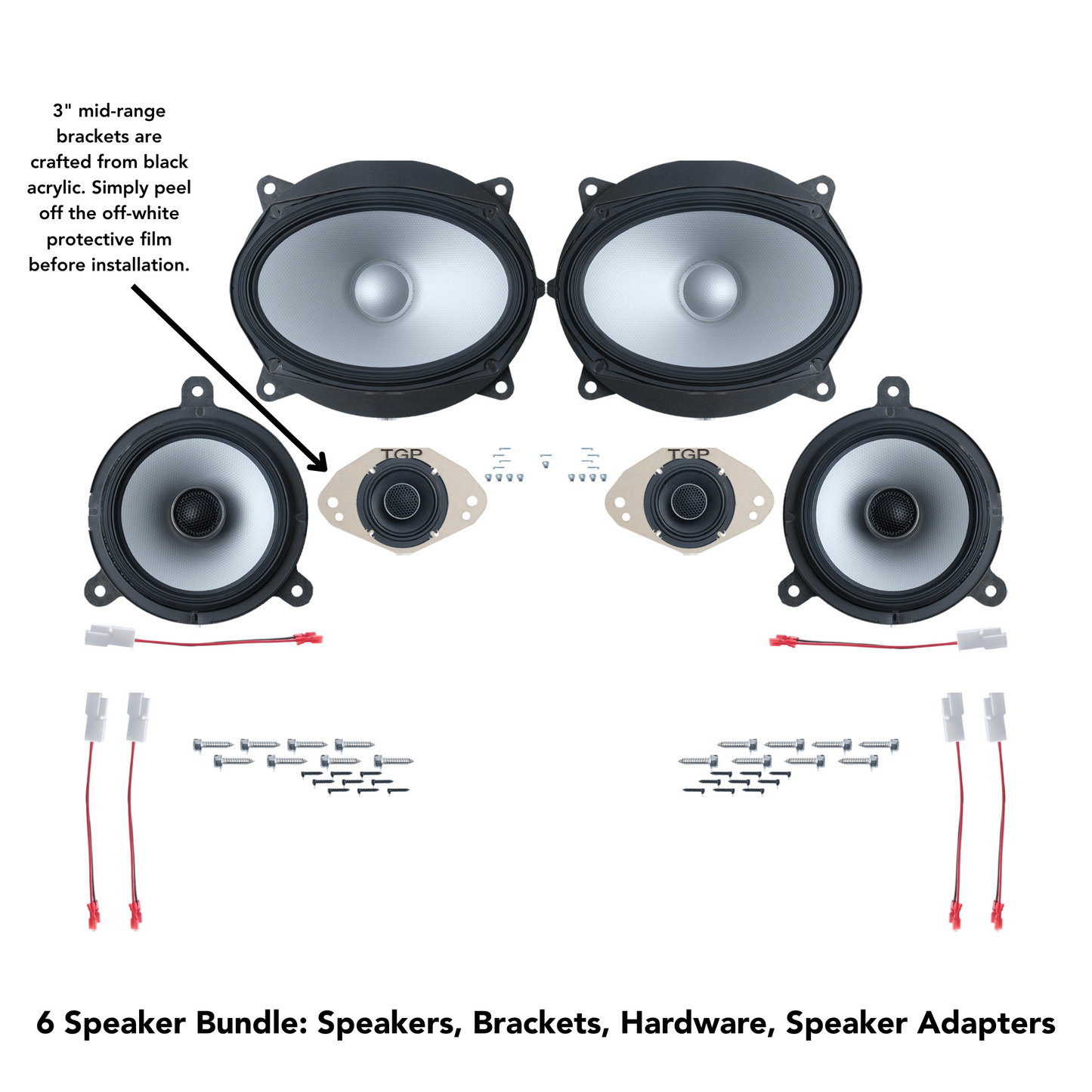 Alpine 6 or 12 Speaker Plug & Play Bundle (6x9 Front Door Speaker) | '25+ 4Runner