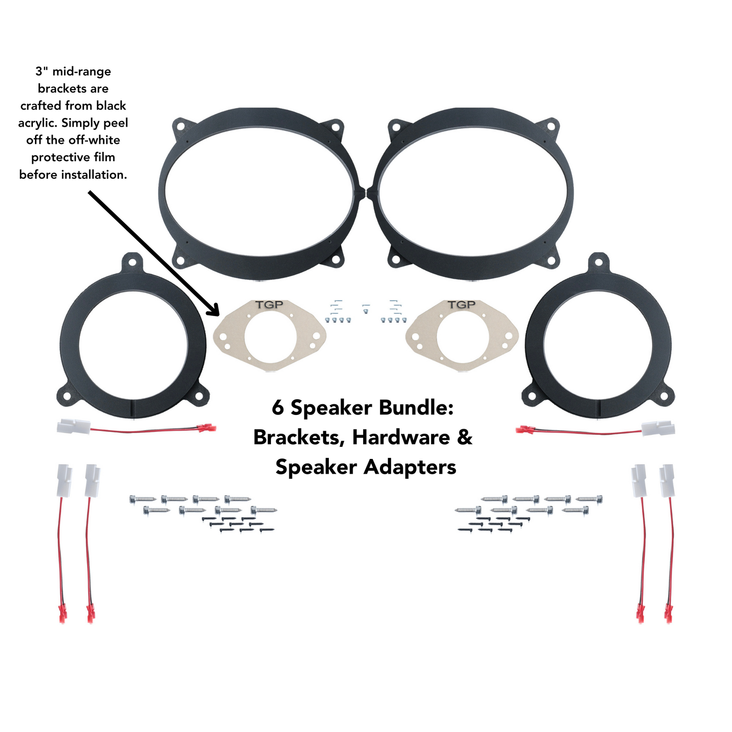 Alpine 6 or 12 Speaker Plug & Play Bundle (6x9 Front Door Speaker) | '25+ 4Runner