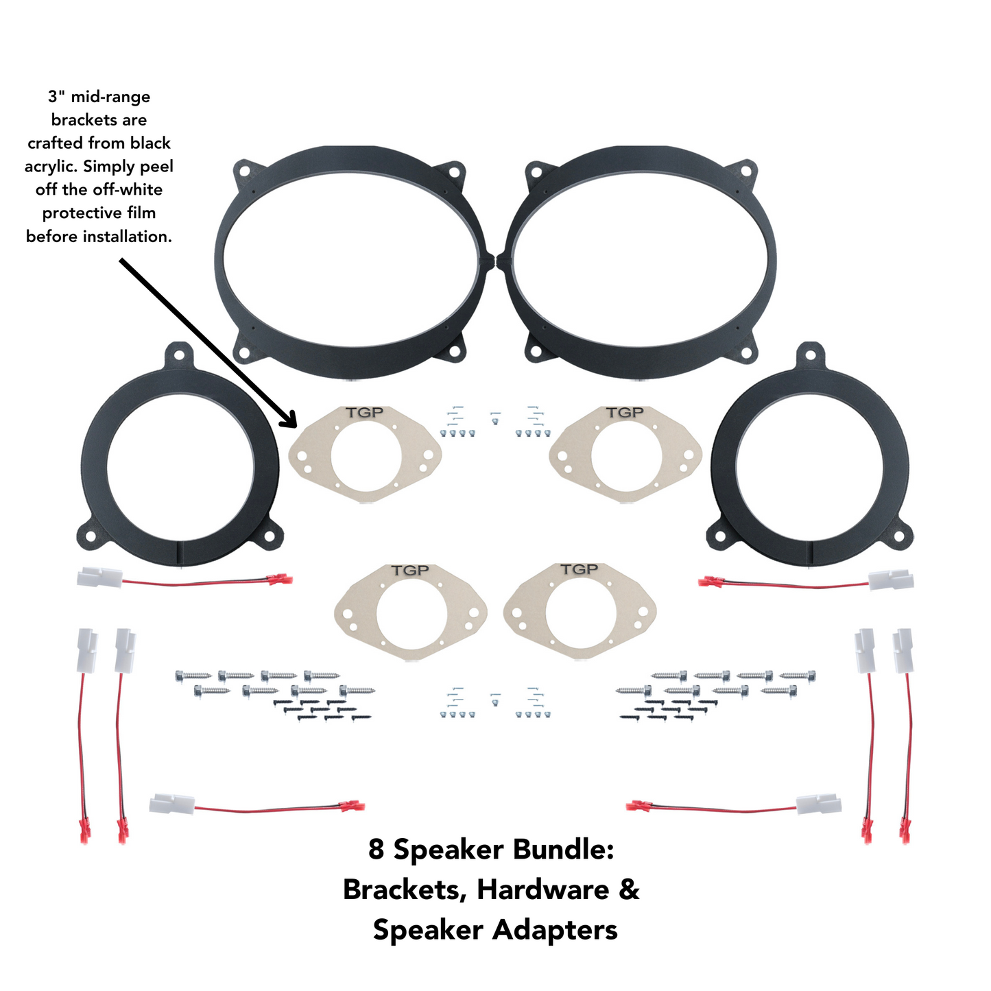 Alpine 8 or 12 Speaker Plug & Play Bundle (6x9 Front Door Speaker) | '25+ 4Runner