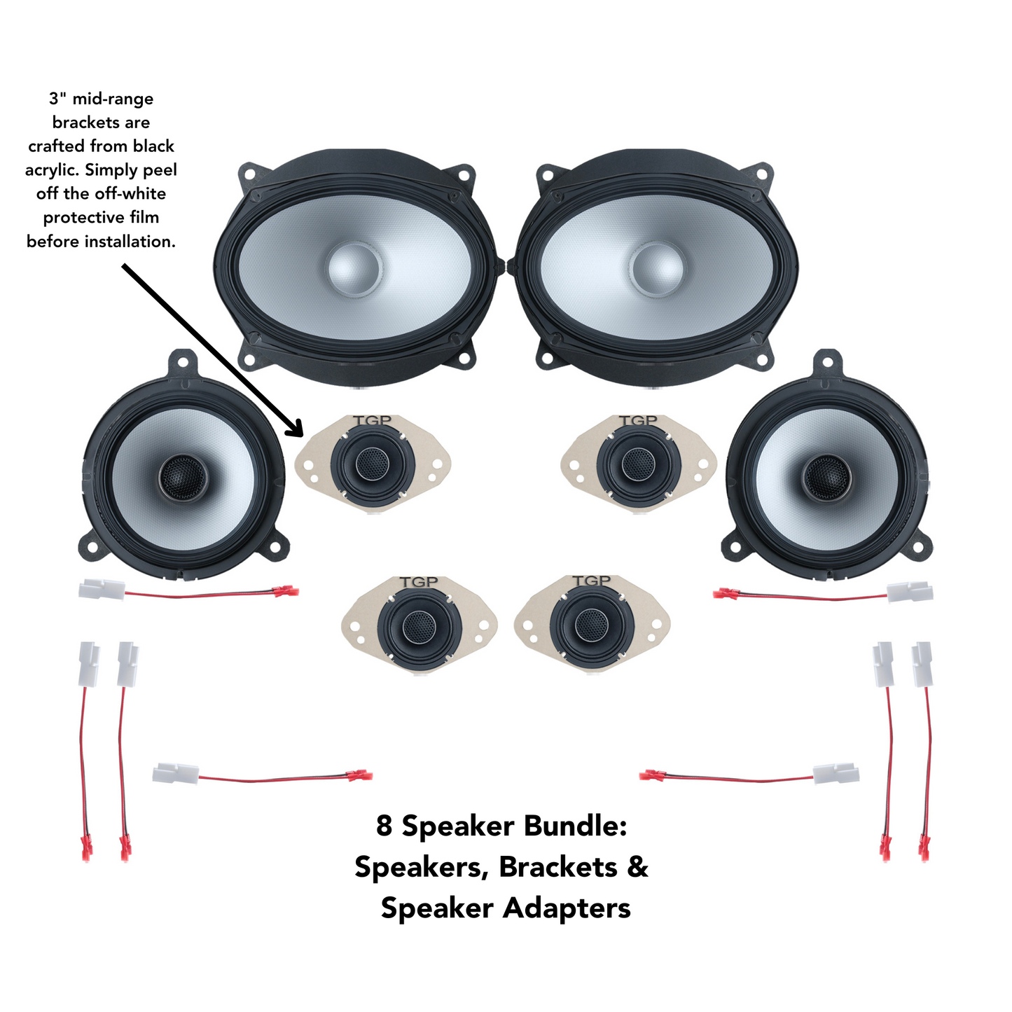 Alpine 8 or 12 Speaker Plug & Play Bundle (6x9 Front Door Speaker) | '25+ 4Runner