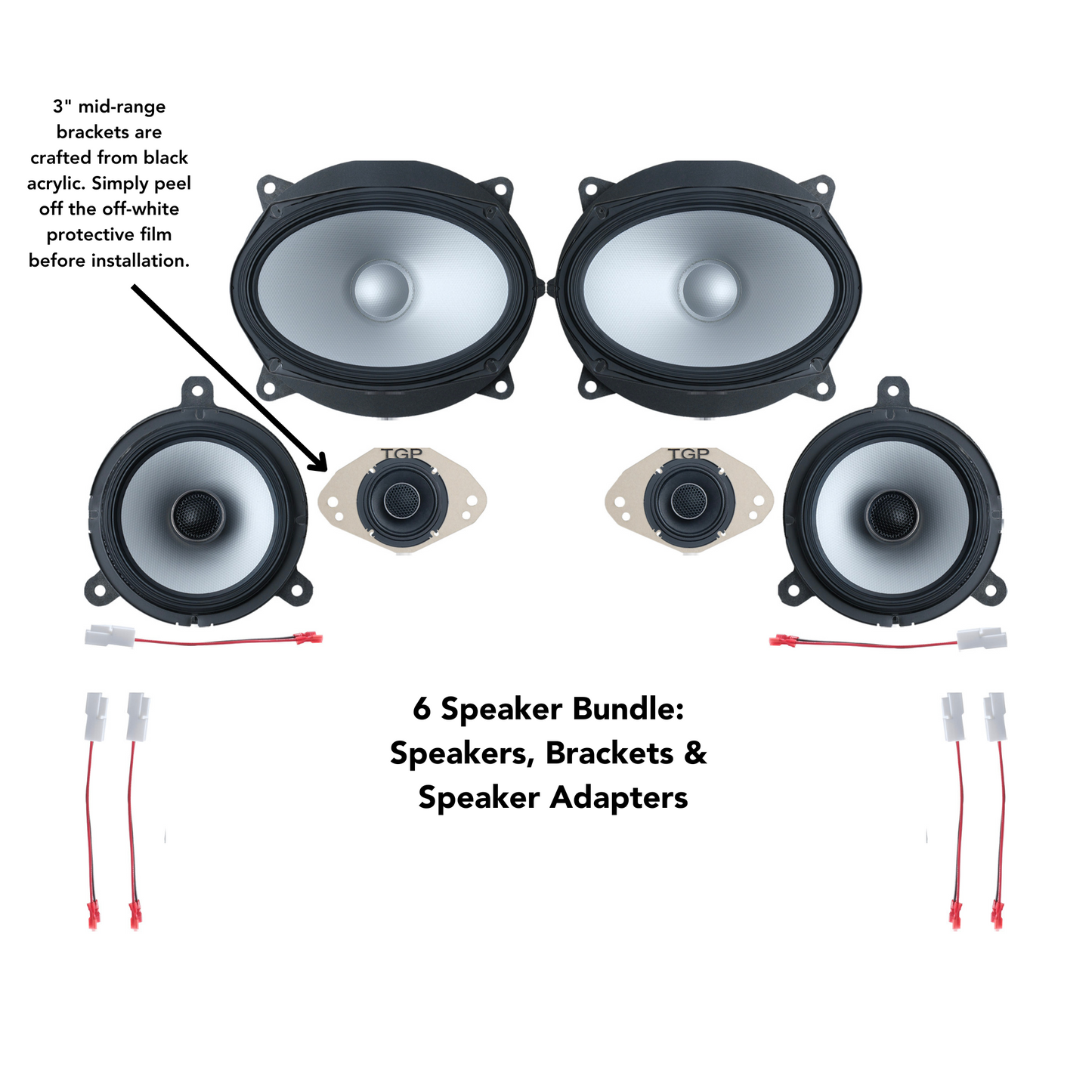 Alpine 6 or 12 Speaker Plug & Play Bundle (6x9 Front Door Speaker) | '25+ 4Runner