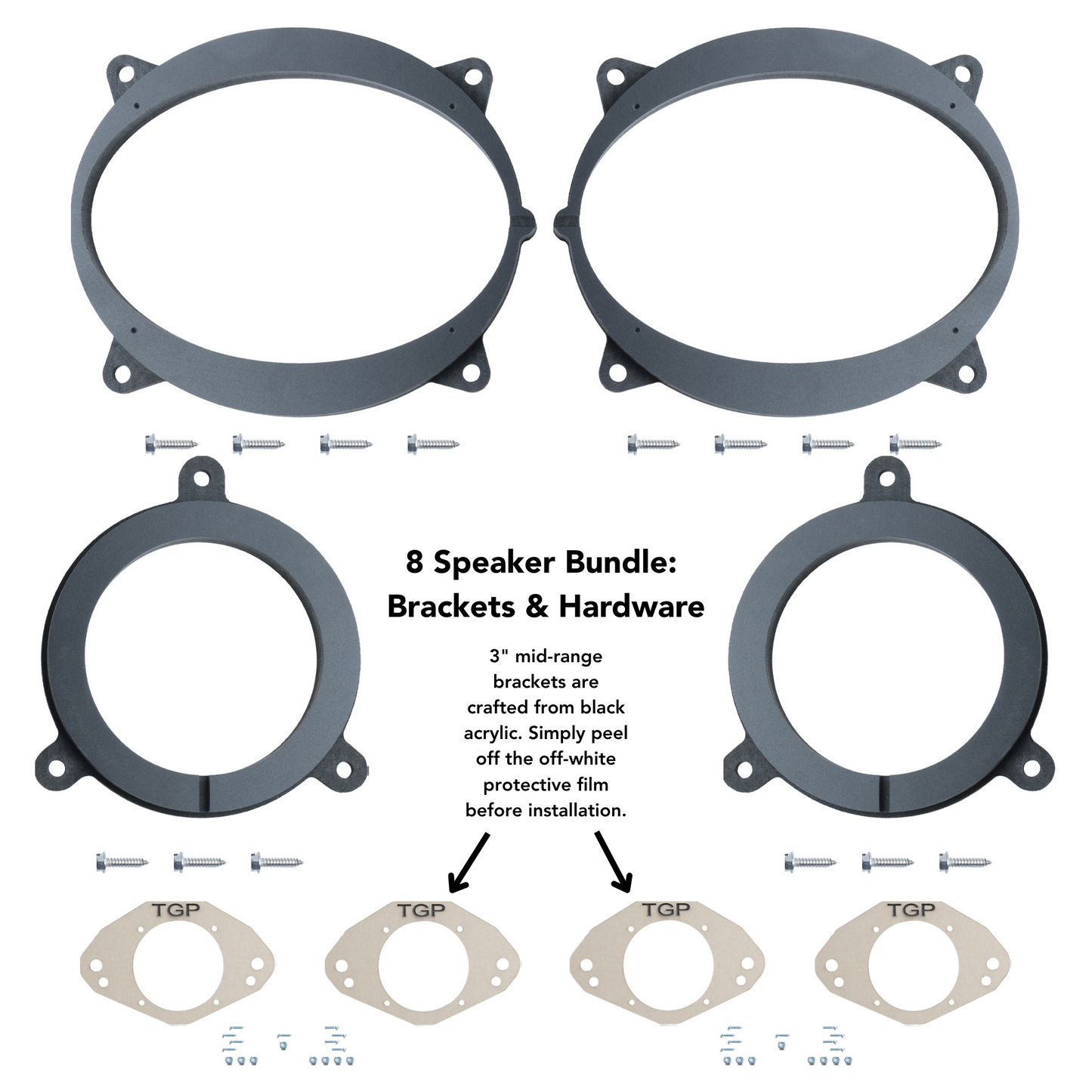 Alpine 8 or 12 Speaker Plug & Play Bundle (6x9 Front Door Speaker) | '25+ 4Runner