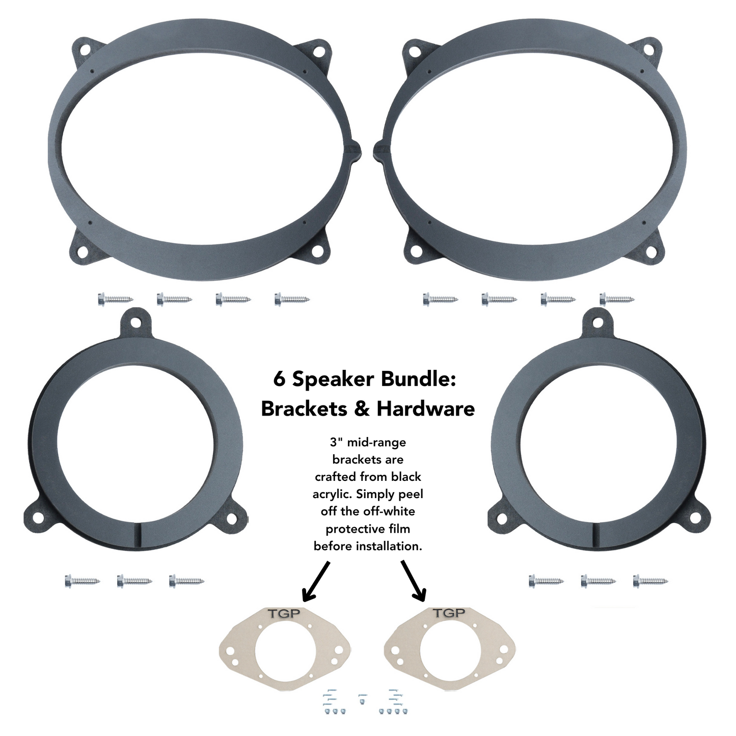 Alpine 6 or 12 Speaker Plug & Play Bundle (6x9 Front Door Speaker) | '25+ 4Runner