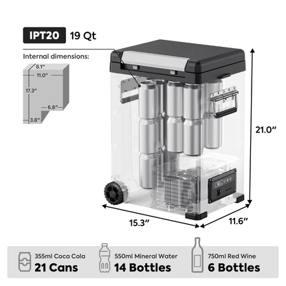 ICECO IPT20 12V Pickup Truck Fridge Freezer | 18.3L