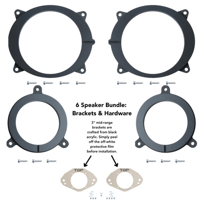 Alpine 6 or 12 Speaker Plug & Play Bundle (8" Front Door Speaker) | '25+ 4Runner