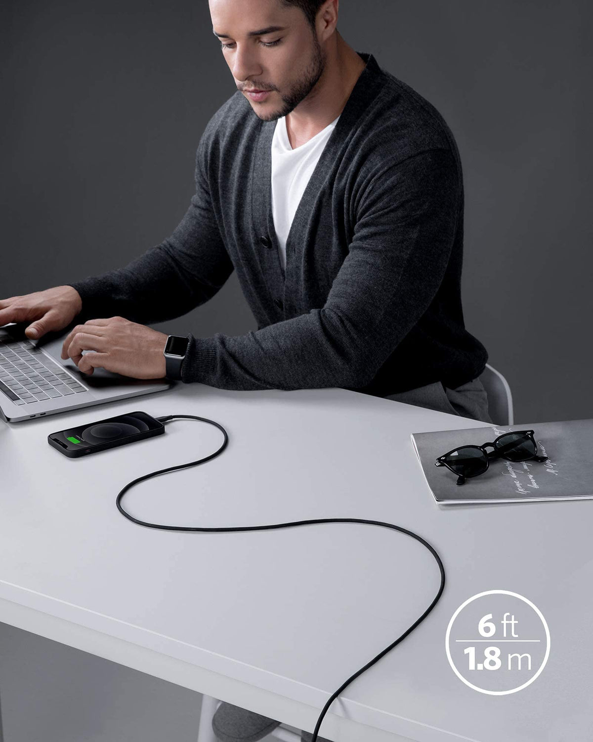 Anker 641 USB-C to Lightning Cable (Flow, Silicone)