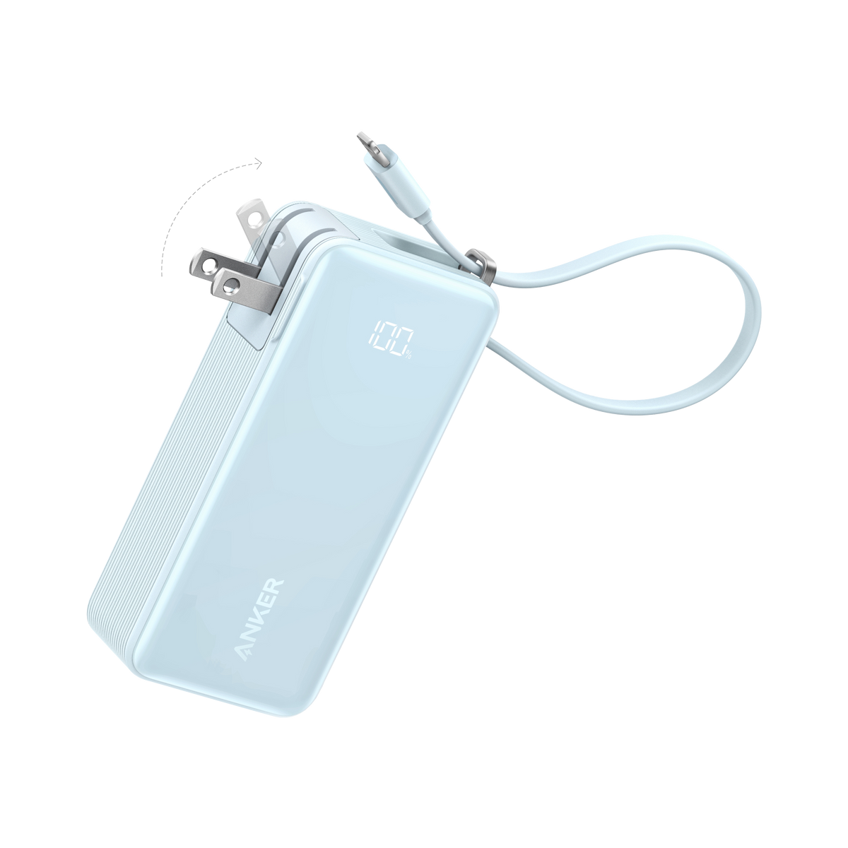 Anker Power Bank (10K, Fusion, Built-In Cable)