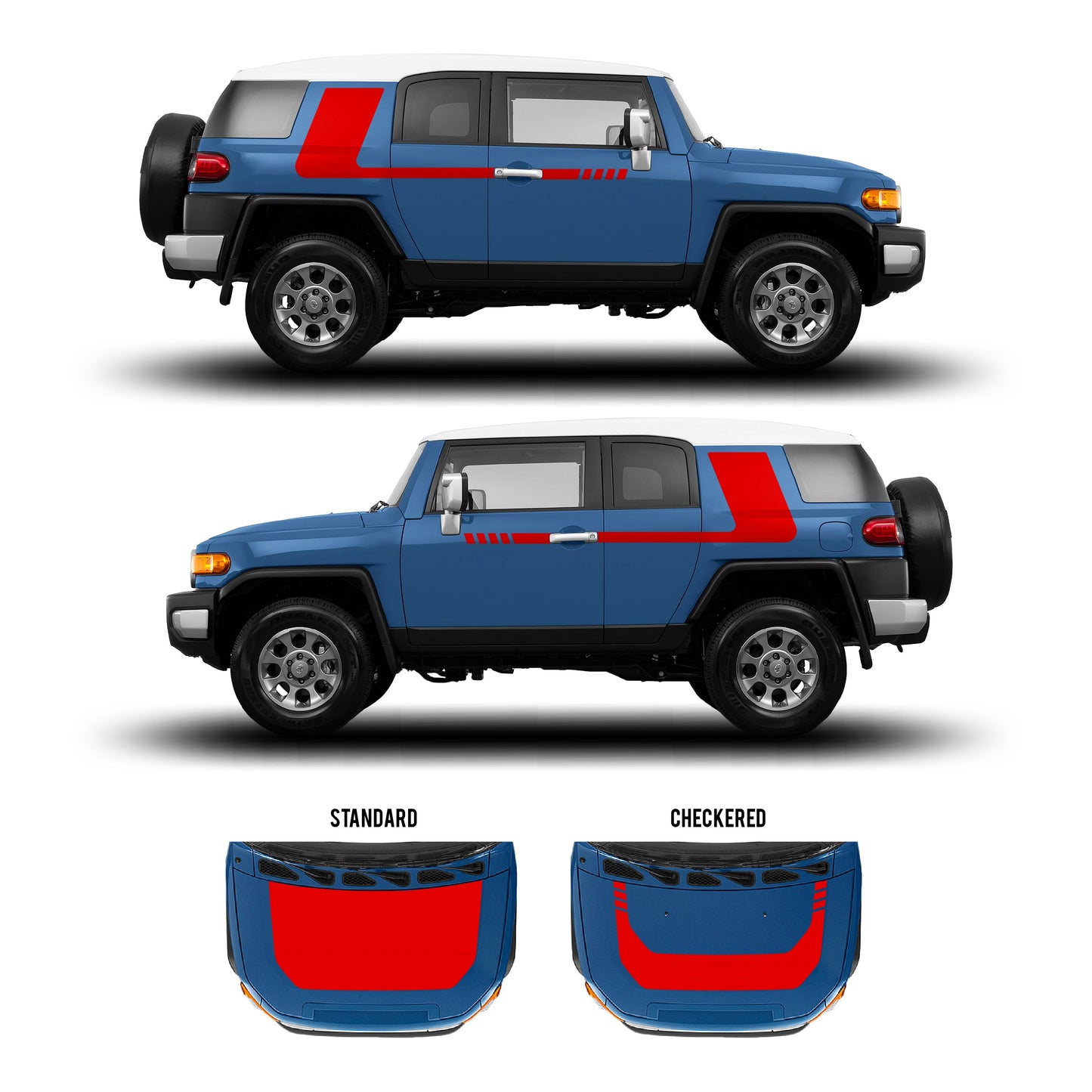Taco Vinyl FJ Cruiser Checkered Stripe Kit | '07 - '14 FJ Cruiser