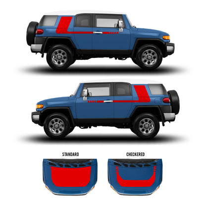 Taco Vinyl FJ Cruiser Checkered Stripe Kit | '07 - '14 FJ Cruiser