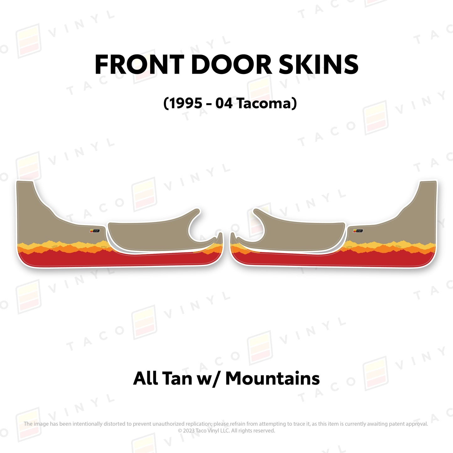 Taco Vinyl Tacoma Door Skins (Lower Section) | '95 - '04 Tacoma