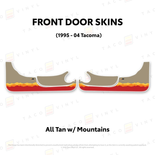 Taco Vinyl Tacoma Door Skins (Lower Section) | '95 - '04 Tacoma