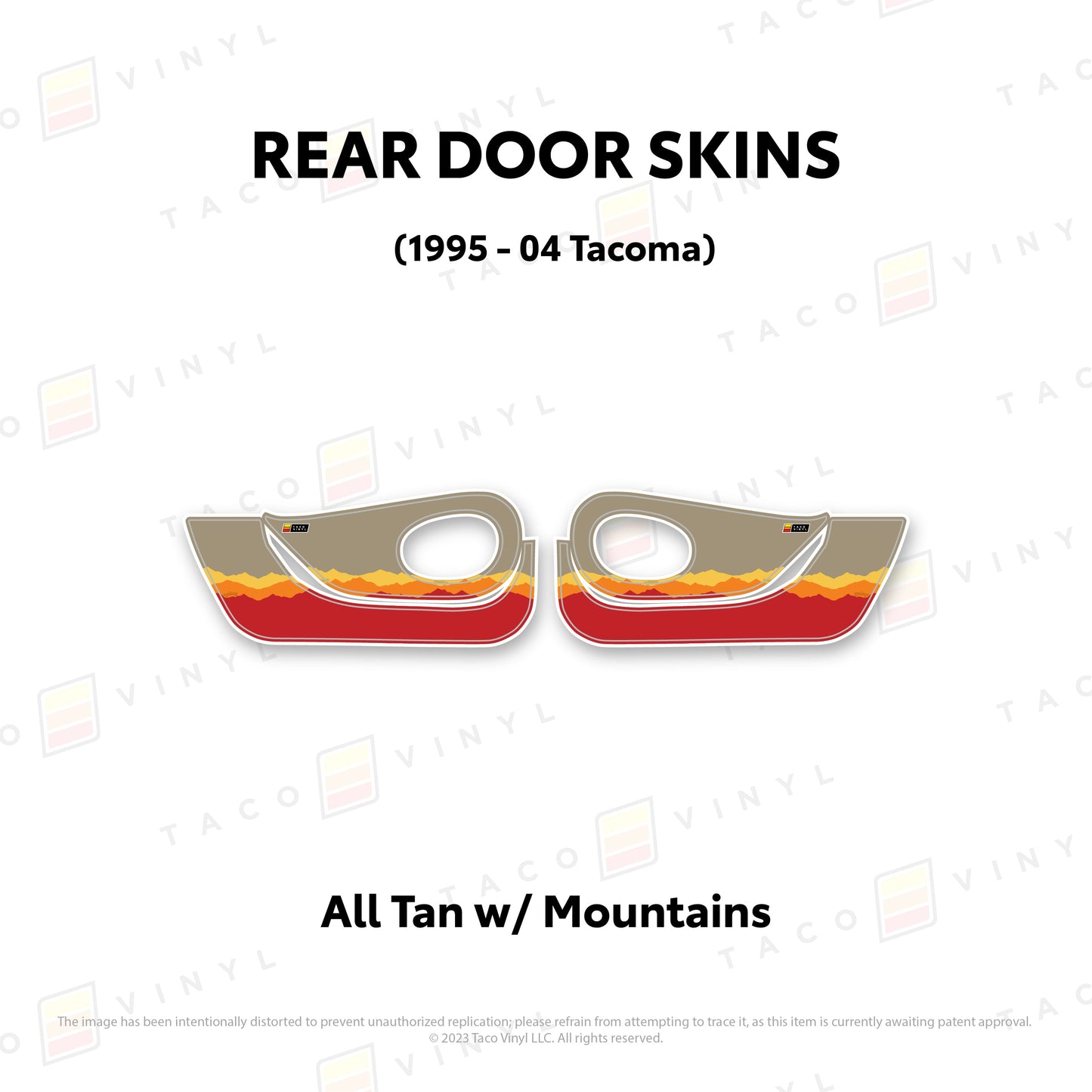 Taco Vinyl Tacoma Door Skins (Lower Section) | '95 - '04 Tacoma