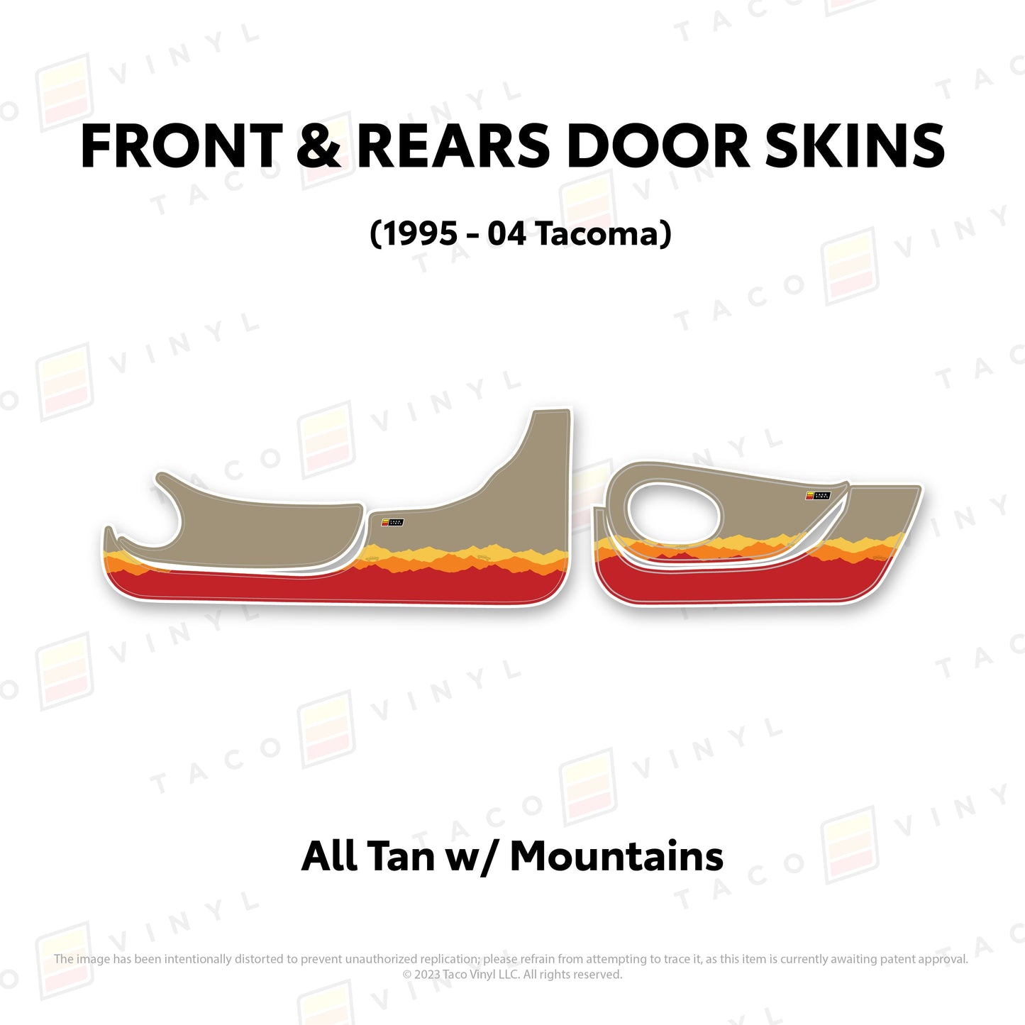 Taco Vinyl Tacoma Door Skins (Lower Section) | '95 - '04 Tacoma